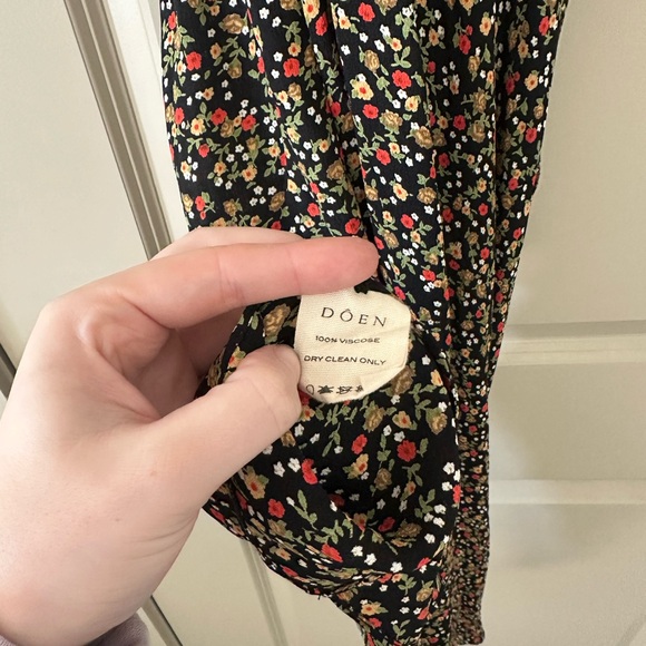 Doen NWOT Eugenie Black Floral Dress - Size XS - Picture 7 of 10